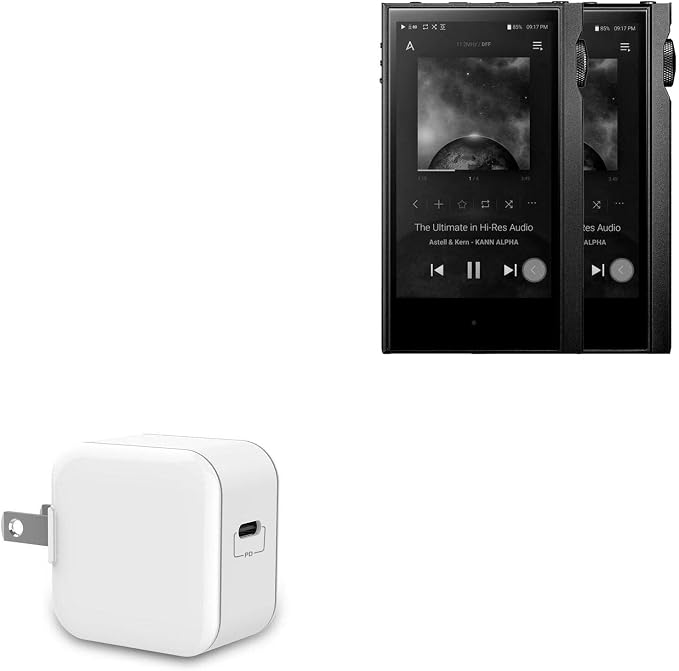 BoxWave Charger Compatible with Astell &amp Kern Kann Alpha - PD GAN miniCube (30W) 30W Tiny PD GAN Type-C Wall Charger - Winter White