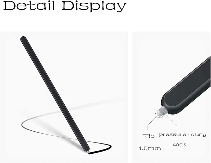 2 Pack Galaxy Z Fold 6/5 S Pen Fold Edition Galaxy Z Fold5 Slim S-Pen Compatible with Samsung Galaxy Z Fold 5/6 Stylus Black