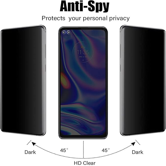 for Motorola One 5G Full Coverage Screen Protector - [2pack] Ultra Thin Anti-Scratch Screen Tempered Glass Protective Film for Motorola Moto One 5G