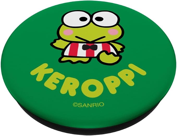 SANRIO Keroppi Character Front and Back PopGrip Adhesive PopSocket for iPhone 11 Black