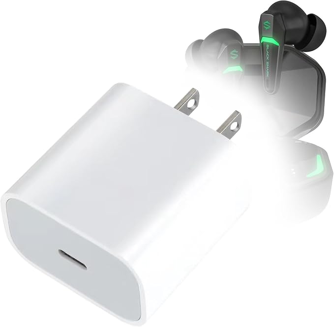 BoxWave Charger Compatible with Black Shark - PD GAN miniCube (30W) 30W Tiny PD GAN Type-C Wall Charger - Winter White