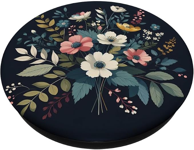 Modern Garden - Lush Florals Against Night Sky PopSockets MagSafe PopGrip for iPhone