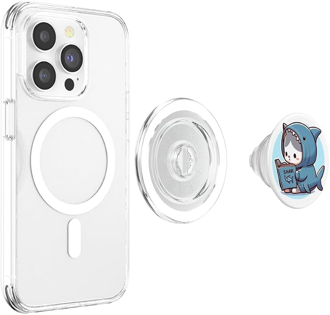 Shark Cat PopSockets PopWallet for MagSafe