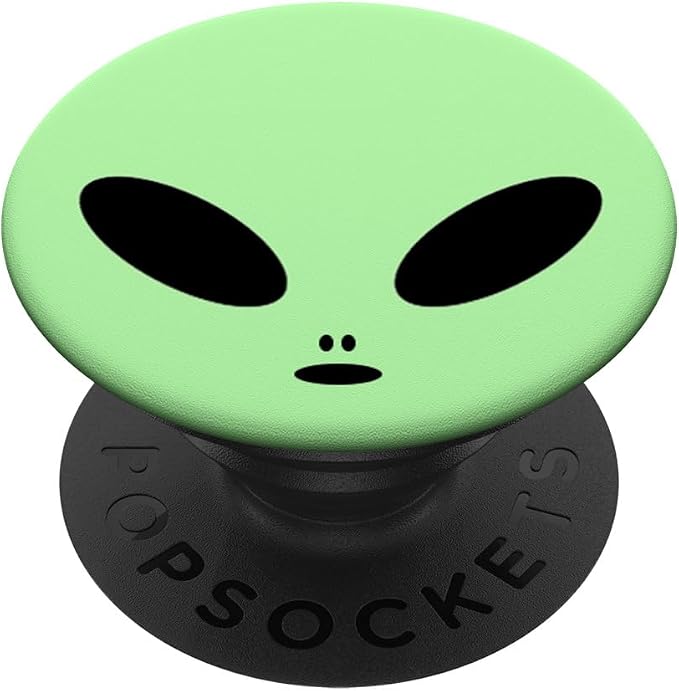 Hipster Alien Head - Cute Trendy Stay Weird UFO Mint Green PopSockets Adhesive PopGrip