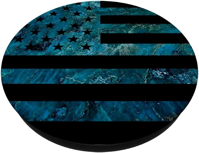 Black American Flag Blue PopSockets Adhesive PopGrip