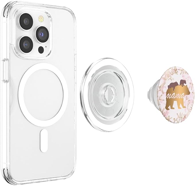 Mama Bear 2 Cubs Women Cell Phone Accessory PopSockets Adhesive PopGrip