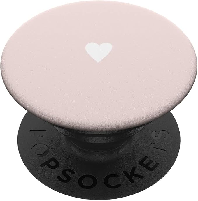 Baby Pink Cute Heart Hand Drawn Heart Minimalist Digital Art PopSockets Adhesive PopGrip