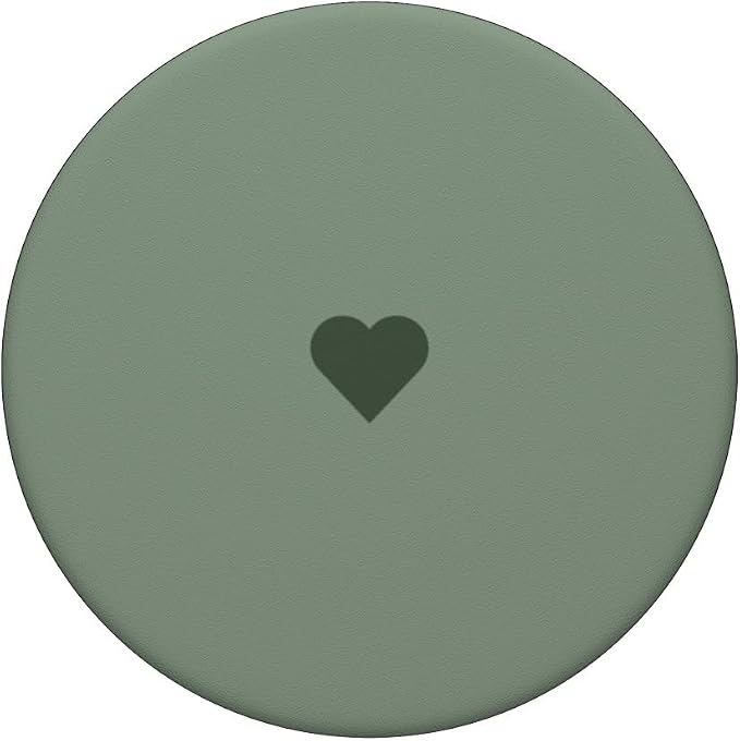 Calke Green Color Cute Heart Minimalist Love PopSockets PopWallet for MagSafe