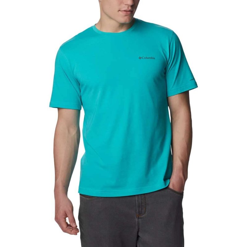 Columbia Men's Thistletown Hills Short Sleeve, Bright Aqua, Large Tall