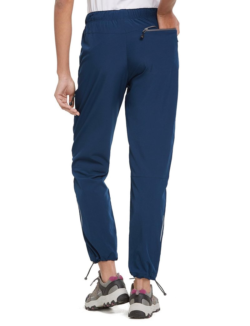 baleaf Cargo Pants for Women Petite Joggers Lightweight Quick Dry Pant Water Resistant 27'' Travel Workout Athletic Trip 27''-Navy Blue 2XL