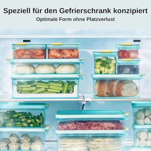 LocknLock Freezer Fit Plastic Freezer Containers | Airtight Stackable Food Storage for Meal Prep | Microwave & Dishwasher Safe | BPA Free Freezer Container with Lid, 1.05L - size: 1050ml