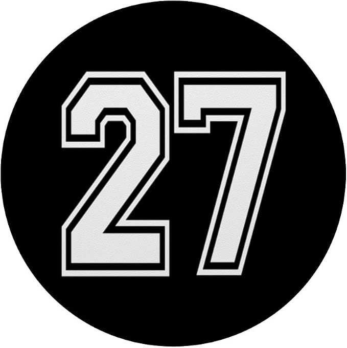 Number 27 in White PopSockets Adhesive PopGrip