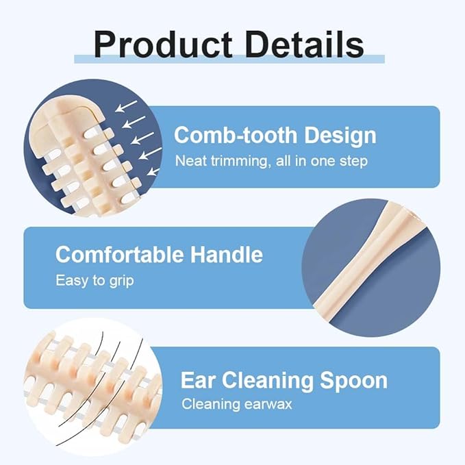 ROWPOZ 2-in-1 Nasal Hair Cutter, Durable Double Sided Trimmer Mini Nose Trimmer, Lightweight Nose Grooming Tool for Travel (A-3Pcs)
