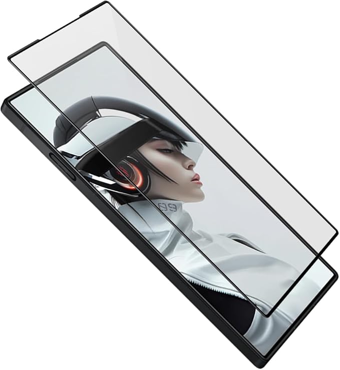 2Pcs Red Magic 9 Pro Screen Protector Full Coverage Silk Anti-Scratch 9H HD Clear No-Bubble Tempered Glass Screen Protector Protective Film For Z T E Nubia Red Magic 9 /9+ 6.8 Black