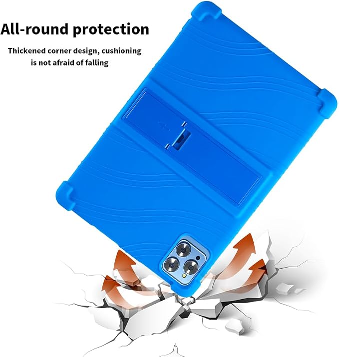 for KADYBE D115/ANTEMPER/kimlok 2024 10.1 Android 13 Silicone Case | Tablet Friendly with Stand for ANTEMPER ZONKO D115/YOSAVlOR YQCP20/Vortex TAB10/DOOGEE T10 T10S T10 Pro Tablet (Black)