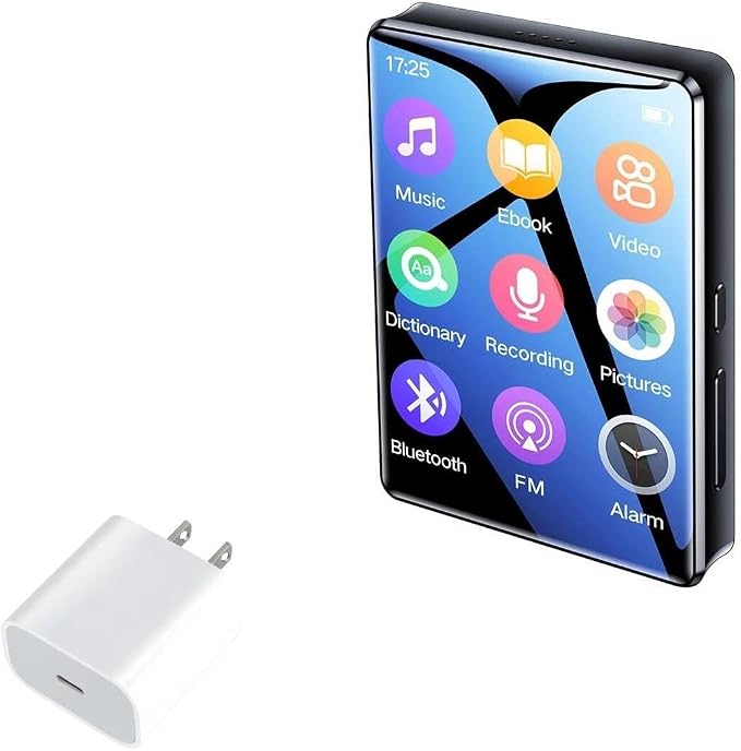 BoxWave Charger Compatible with Majority MP3 Player with Bluetooth - PD GAN miniCube (30W) 30W Tiny PD GAN Type-C Wall Charger - Winter White