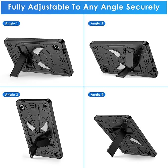 DETUOSI Case for Samsung Galaxy Tab A9 8.7 2023 Tablet (SM-X110/X115/X117) with Shoulder Strap3-Layers Hybrid Heavy Duty Full-Body Shockproof4-Angles Viewing Protective Cover