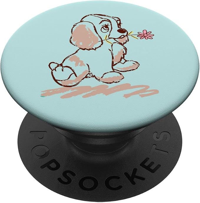Disney Lady and The Tramp Lady Sketch PopSockets Adhesive PopGrip
