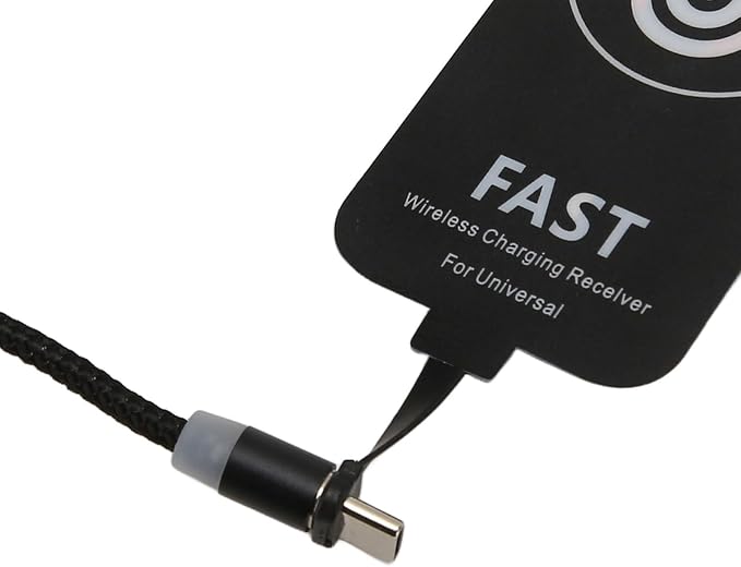 Sonew Ultra Thin Wireless Charger Receiver 10W with Magnetic Cable for Type C Smartphones - Compatible with A51 A20E 2
