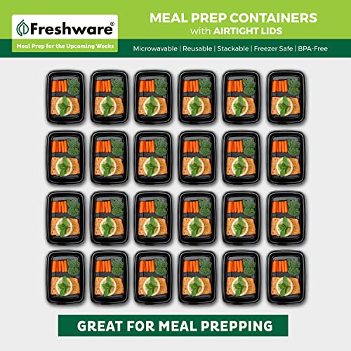 Freshware Meal Prep Containers [150 Pack] 1 Compartment with Lids, Food Storage Containers, Bento Box, BPA Free, Stackable, Microwave/Dishwasher/Freezer Safe (16 oz),Black - size: 16OZ-150PK