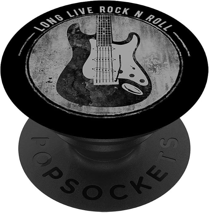 Long Live Rock And Roll Classic Electric Guitar PopSockets Adhesive PopGrip