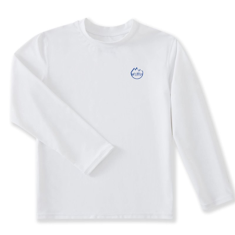 Willit Boy/Toddler Rash Guard Swim Shirt Long Sleeve White 5T