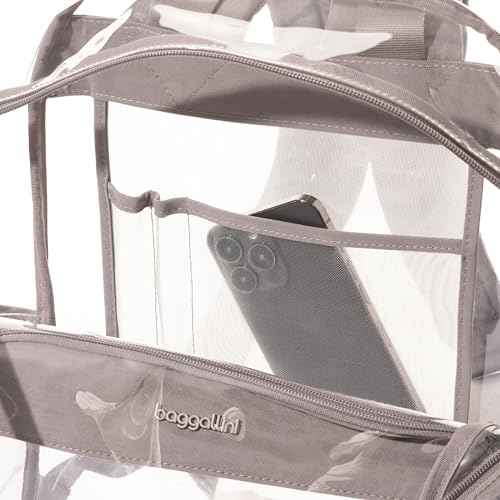 Baggallini Clear Backpack - Lightweight Large 11.5x 15.5x 6 Inch Clear Bag