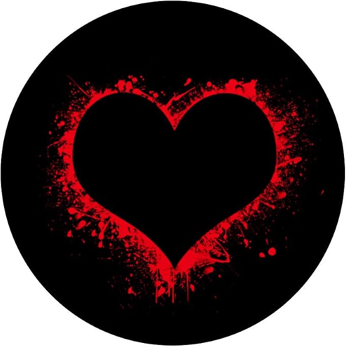 Heart Love Red Black Valentine's Day Gift PopSockets PopGrip: Swappable Grip for Phones &amp Tablets