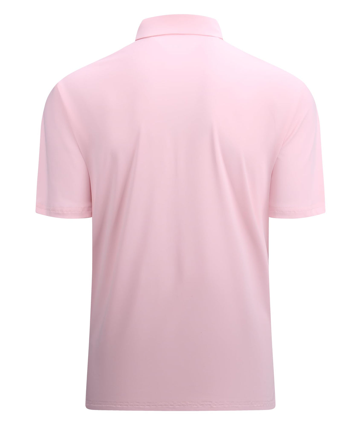 Mens Golf Shirt Quick-dry Solid Short Sleeve Polo Shirts,Lt Pink,L