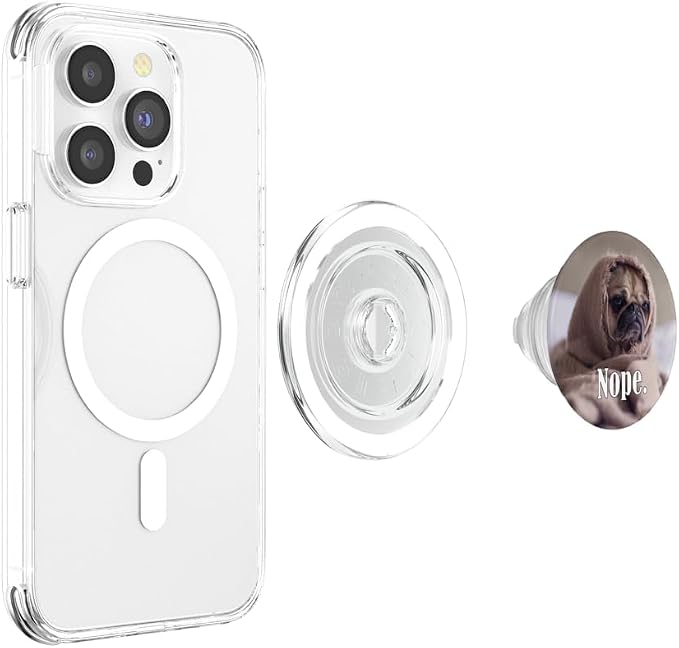 Cute Womens Girls Kids NOPE Blanket Pug Lover PopSockets Adhesive PopGrip