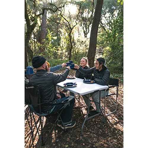 Stansport Folding Camp Table, White, 59.8" L x 29.1" W x 29.1" H