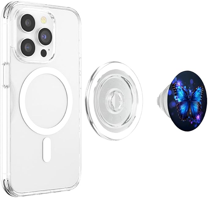 Blue Butterfly PopSockets MagSafe PopGrip for iPhone