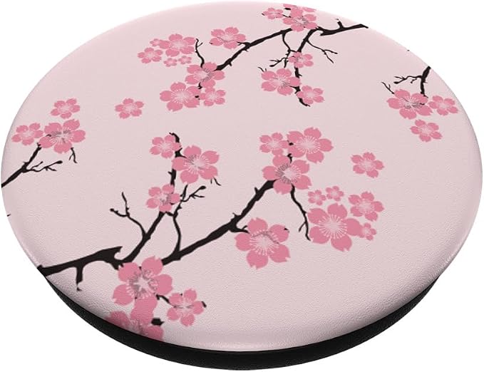 Cute Pink Cherry Blossom Tree Japanese Pastel Pink PopSockets Adhesive PopGrip