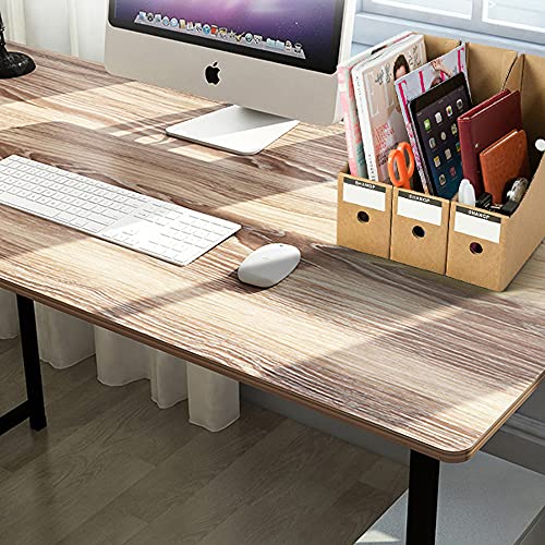 Foldable Desk File Holder Organizer Sturdy Cardboard Magazine Storage Box Document Rack with Blank Label Stickers for Home School Office (15, Brown) - color: Brown