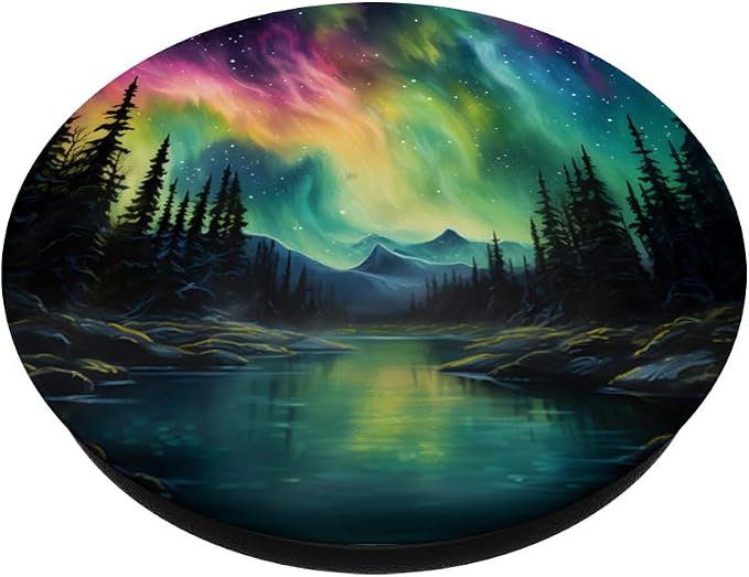 Northern Lights Aurora Borealis | Forest Stars PopSockets Adhesive PopGrip
