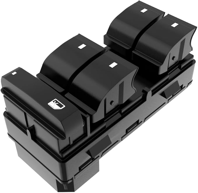 Power Window Master Control Switch Front Left Driver Side fit for 2007-2013 Chevy Silverado GMC Sierra 1500 2500HD 3500HD Traverse HHR Buick Enclave Replaces OE 25789692, 20945129, 25951963, 20945224
