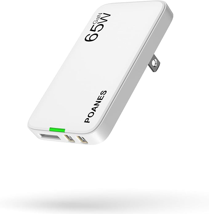 3-Port Flat USB C Wall Charger 30W Max Type-C Fast Charging Block | Dual USB-C 1 USB-A PD 25W Fast Charging Slim Body Foldable Plug for IPad Pro Tablets iPhone 17/16/15 Series Galaxy