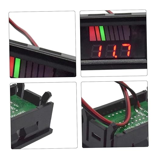 Battery Charge Level Indicator Universal Car Battery Capacity Meter Tester Checker 12v-60v Red Motorcycle Checker Auto Tester Fuel Gauge Indicator