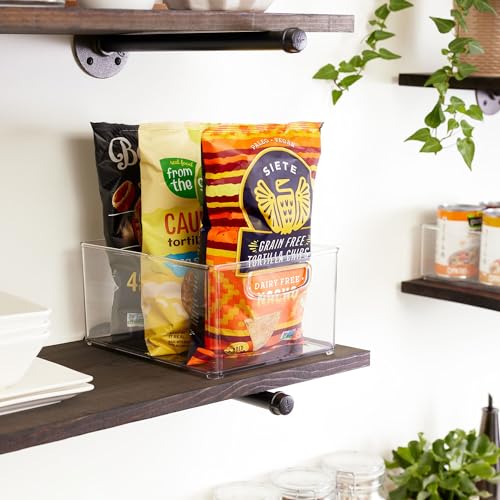iDesign Stackable Storage Bin with Handles - Organize Pantry, Fridge, or Freezer, Clear, Made in USA - style: Pack of 1