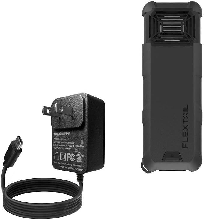 BoxWave Charger Compatible with Flextail Max Repeller - Wall Charger Direct (15W) Rapid Charge Your Device with Built-in 3ft Cable