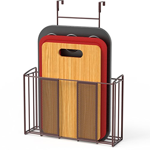 Simple Houseware Over Cabinet Door Organizer, Mesh Bronze - color: Brown