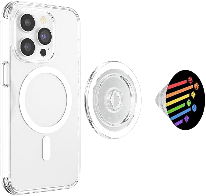 Minimalist Polyhedral Dice Set Colors D20 Collector Nerdy PopSockets Adhesive PopGrip