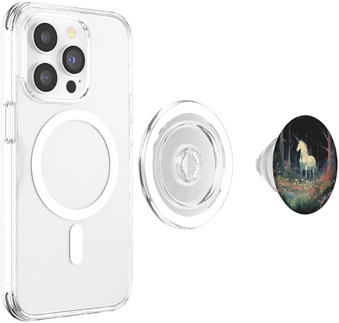 The Last Unicorn Fairycore Art PopSockets MagSafe PopGrip for iPhone