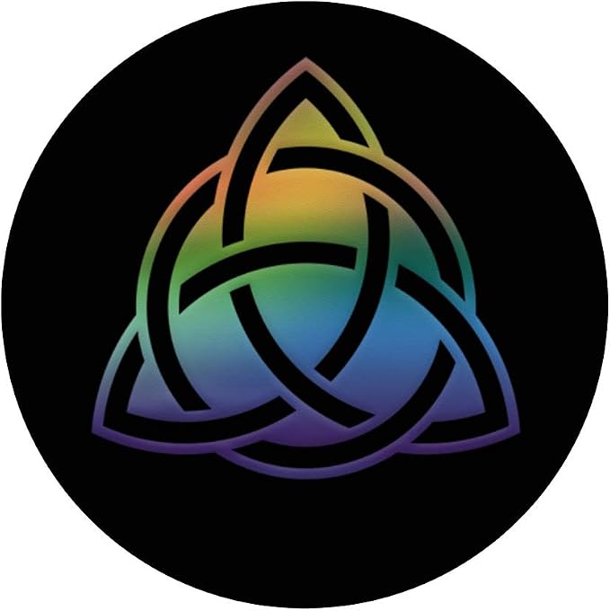Rainbow Triquetra Celtic Trinity Knot PopSockets PopGrip: Swappable Grip for Phones &amp Tablets