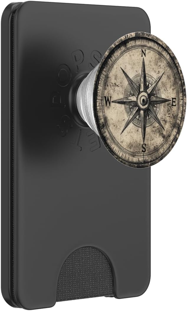 Nautical compass vintage compass PopSockets PopWallet for MagSafe
