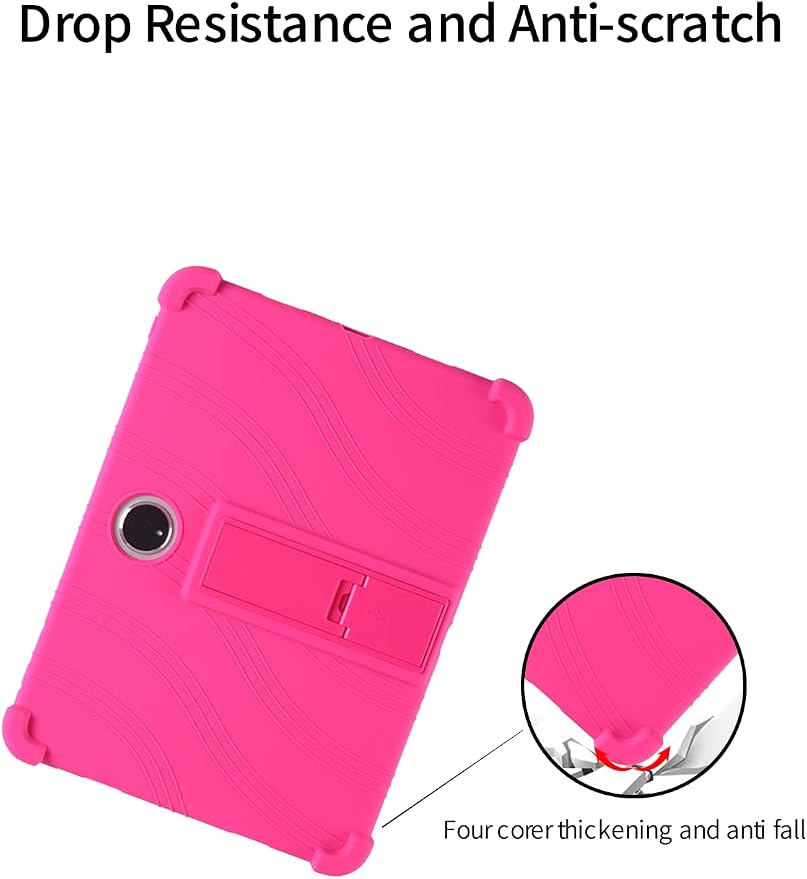 for OnePlus PAD 2 2024 Tablet CaseSoft Silicone Adjustable Stand Shockproof Kids Friendly for OnePlus PAD 2 12.1 (Black)