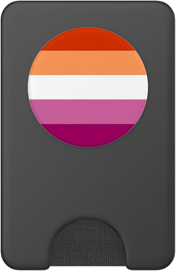 Lesbian Flag Cool Pride Butch Tomboy Lesbo LGBTQ Homosexual PopSockets Adhesive PopGrip