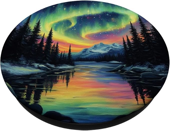 Aurora Borealis Dark Sky Nature Light Display PopSockets Adhesive PopGrip
