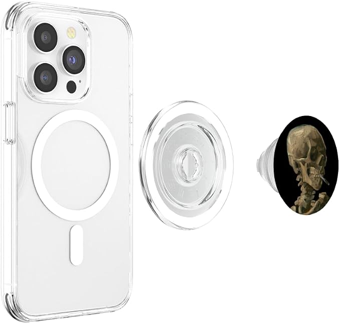 Vintage Van Gogh Skull-Van Gogh Head of A Skeleton Halloween PopSockets Adhesive PopGrip