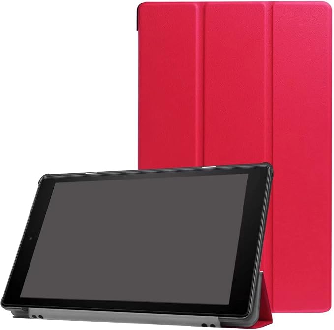 Tablet Cover for Amazon Kindle Fire HD10 7th 9th Generation(2017/2019 Release) Ultra Slim Folio Stand Lightweight Leather Case for Kindle Fire HD 10 7th 9th Gen 10.1 (KST-Dark Blue)